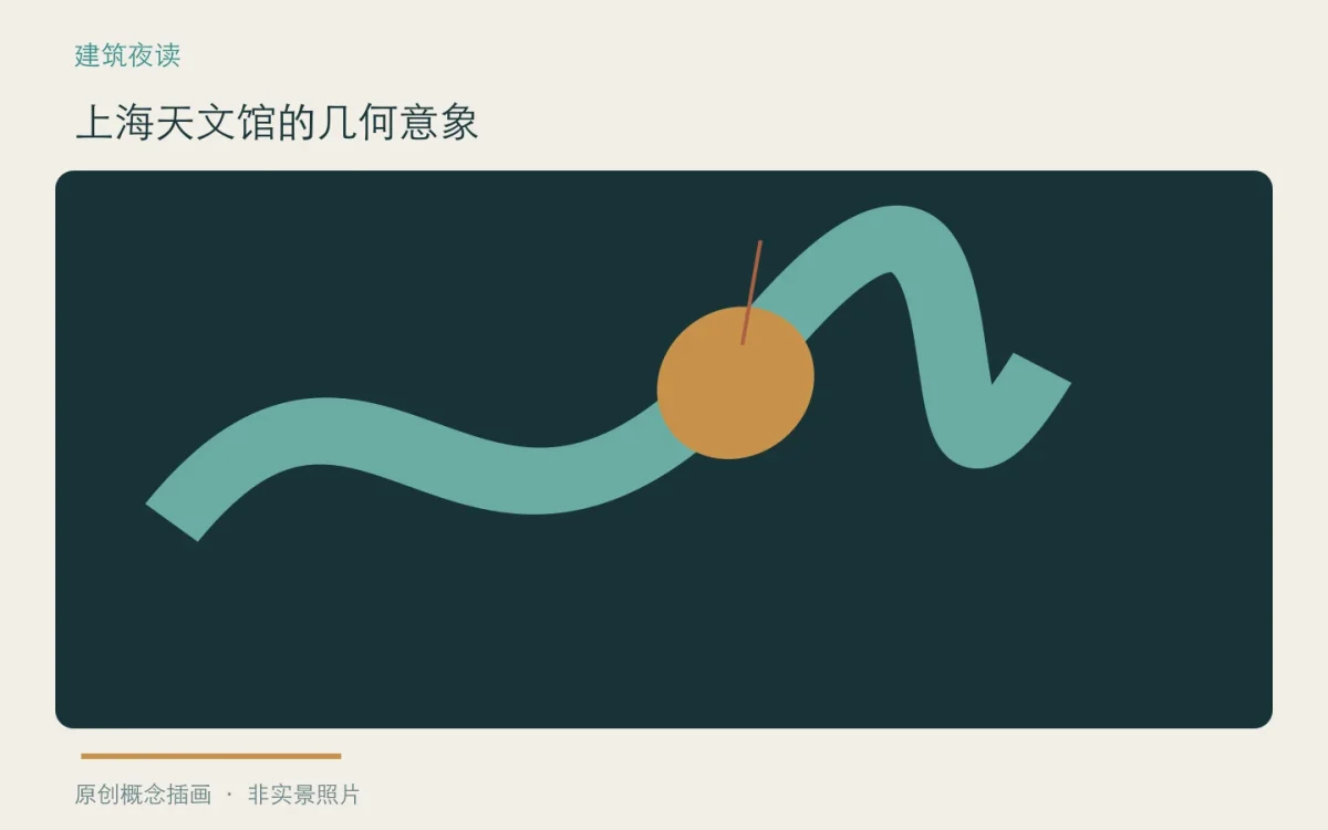 上海天文馆的几何意象:主题概念插画