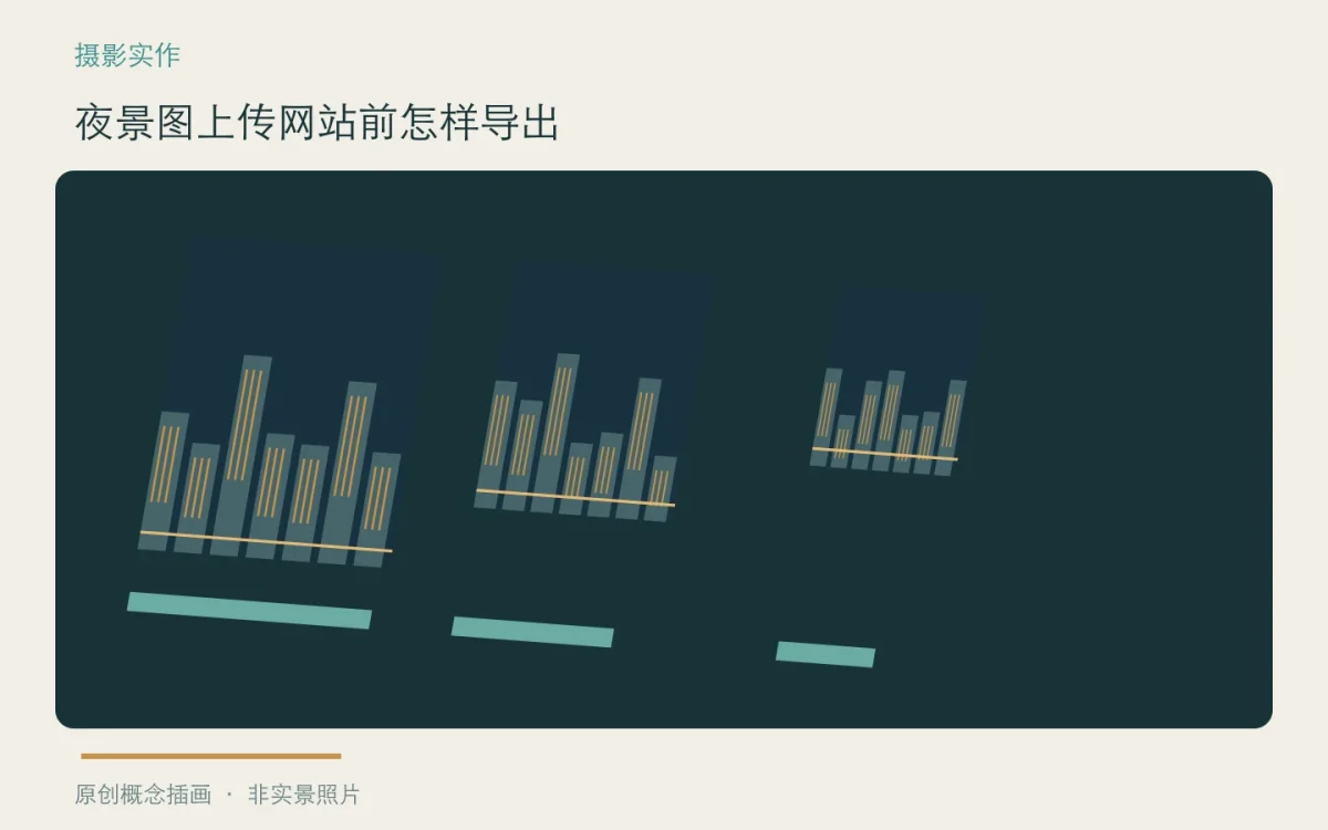 夜景图上传网站前怎样导出:主题概念插画